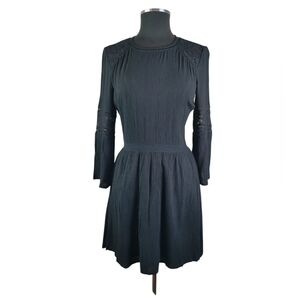 Superdry Black Lace Detail Dress Women XS Date Night Dinner Lace Raffles